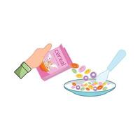 ilustración de cereal vector