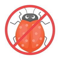 Illustration of no bugs vector