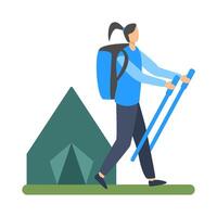 Illustration of hiking vector