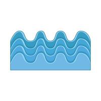 Illustration of sea wave vector