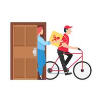 Illustration of delivery man vector