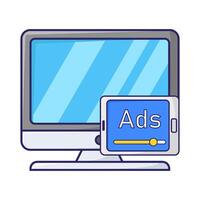 Illustration of online advertising vector