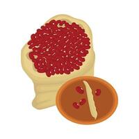 Illustration of red bean vector