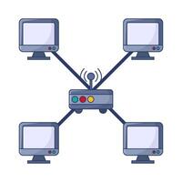 Illustration of wifi network vector