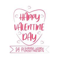 Illustration of happy valentine day vector