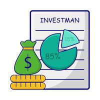 Illustration of investment analysis vector