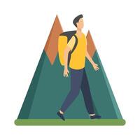 Illustration of hiking vector