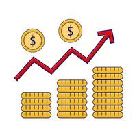 Illustration of investment graph vector