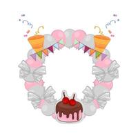 Illustration of birthday frame vector