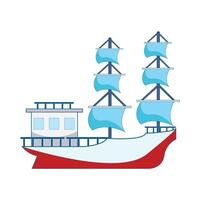 Illustration of boat vector