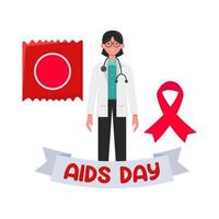 ilustración del día mundial del sida vector