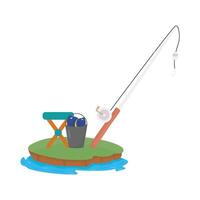 Illustration of fishing vector