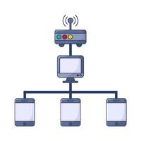 Illustration of wifi network vector