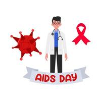 Illustration of world aids day vector