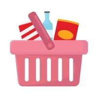 Illustration of shopping basket vector