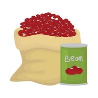 Illustration of red bean vector