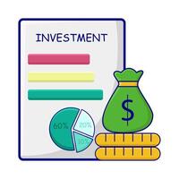 Illustration of investment analysis vector