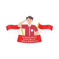 Illustration of Dirgahayu Republik Indonesia vector