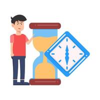 Illustration of hourglass vector