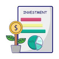 ilustración de inversión análisis vector