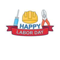 Illustration of happy labor day vector