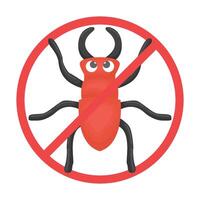 Illustration of no bugs vector