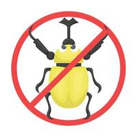 Illustration of no bugs vector