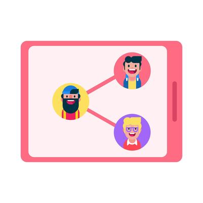 Illustration of people network