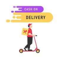 Illustration of delivery man vector