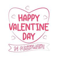 Illustration of happy valentine day vector