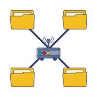 Illustration of wifi network vector