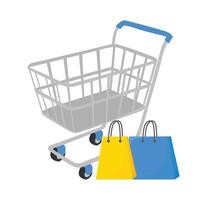 Illustration of shopping cart vector