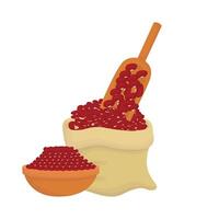 Illustration of red bean vector