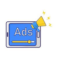 Illustration of online advertising vector