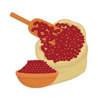 Illustration of red bean vector