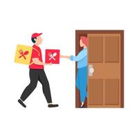 Illustration of delivery man vector