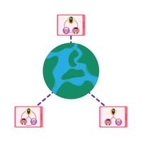 Illustration of people network vector