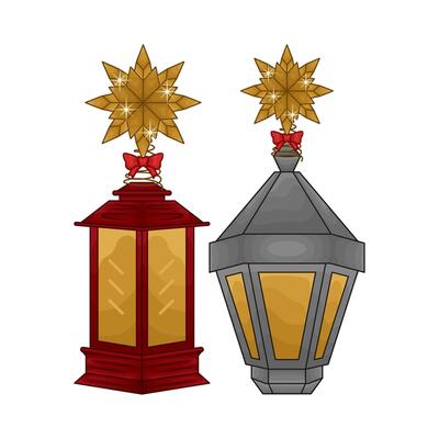 Illustration of Christmas lamp