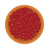 Illustration of red bean vector