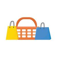 Illustration of shopping basket vector