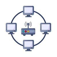 Illustration of wifi network vector