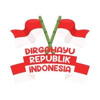 Illustration of Dirgahayu Republik Indonesia vector