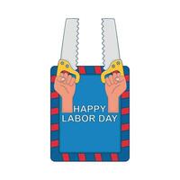 Illustration of happy labor day vector