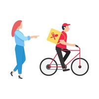 Illustration of delivery man vector