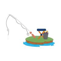 Illustration of fishing vector