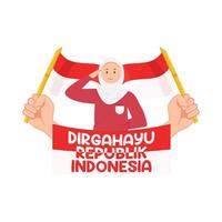 Illustration of Dirgahayu Republik Indonesia vector