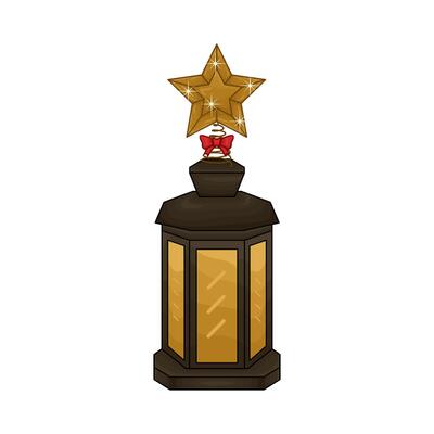 Illustration of Christmas lamp