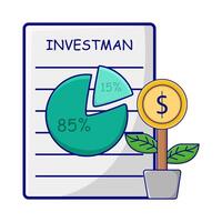 Illustration of investment analysis vector