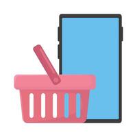 Illustration of shopping basket vector