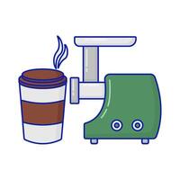 Illustration of coffee grinder vector